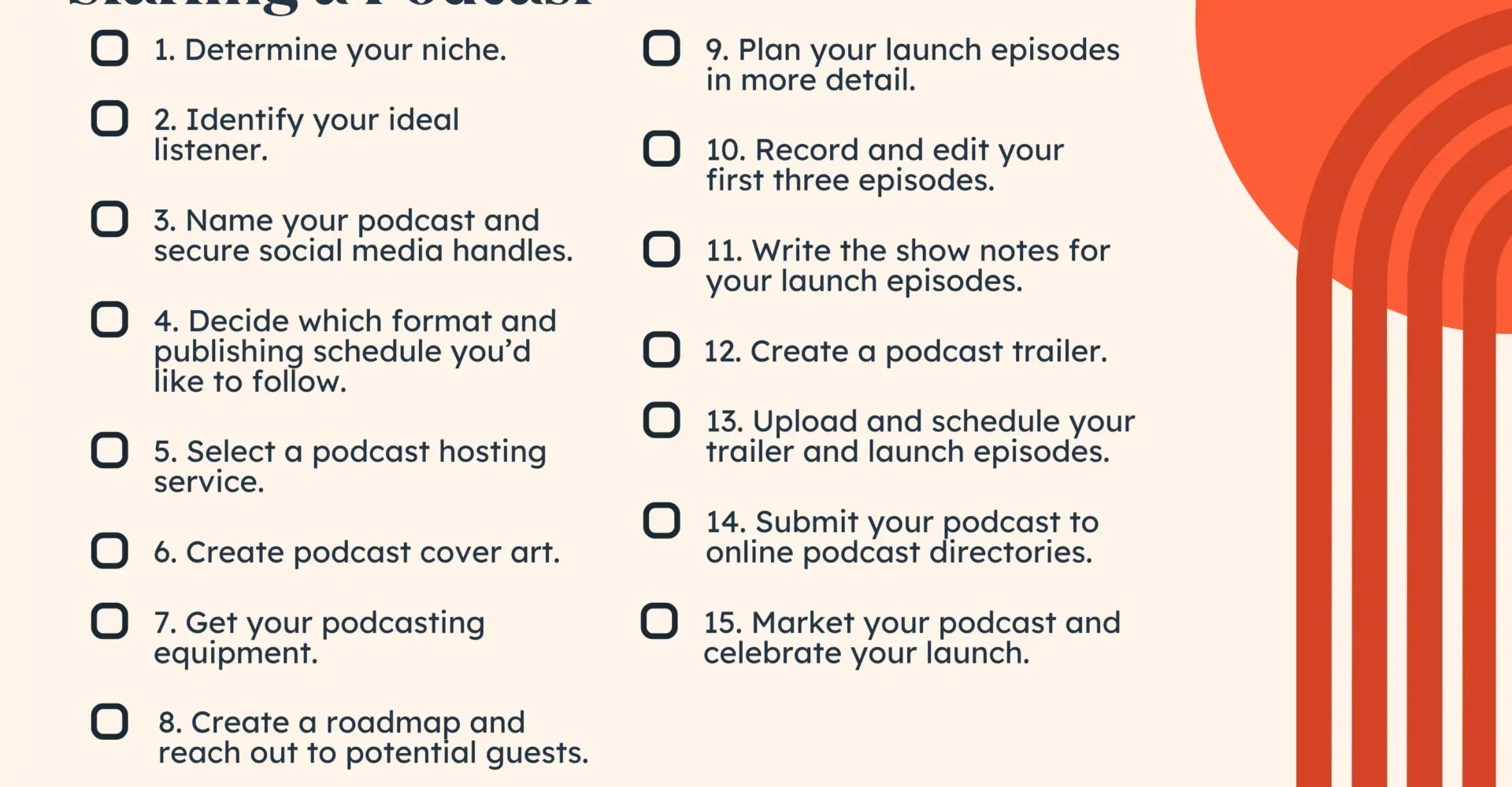 the ultimate podcast launch checklist to finally get your show up and running