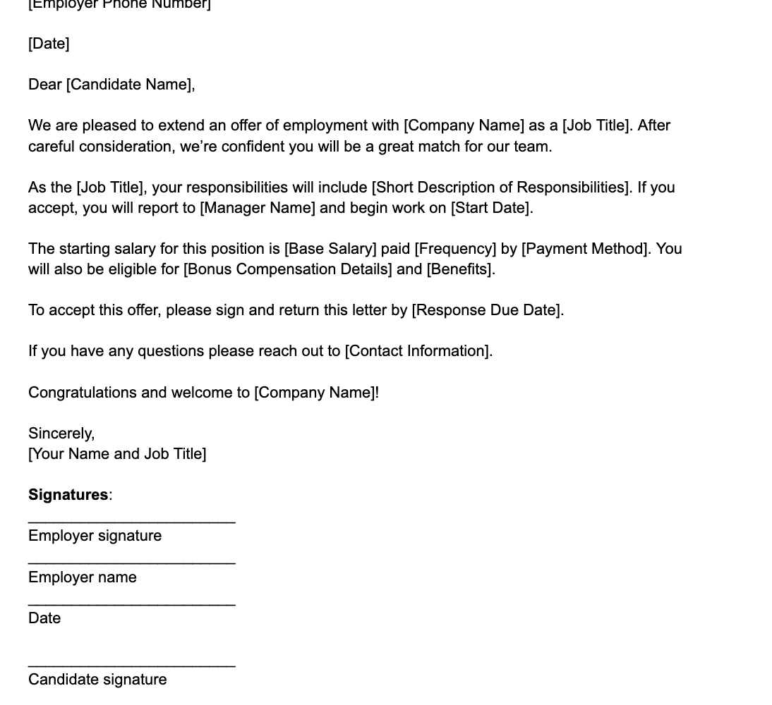 need to write a job offer letter ive got you covered + free template examples