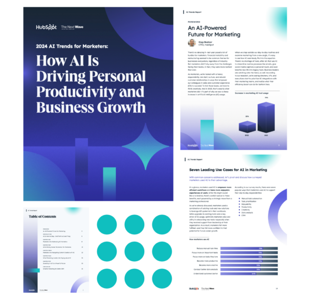 The HubSpot Blog’s AI Trends for Marketers Report [key findings from 1,000+ marketing pros]