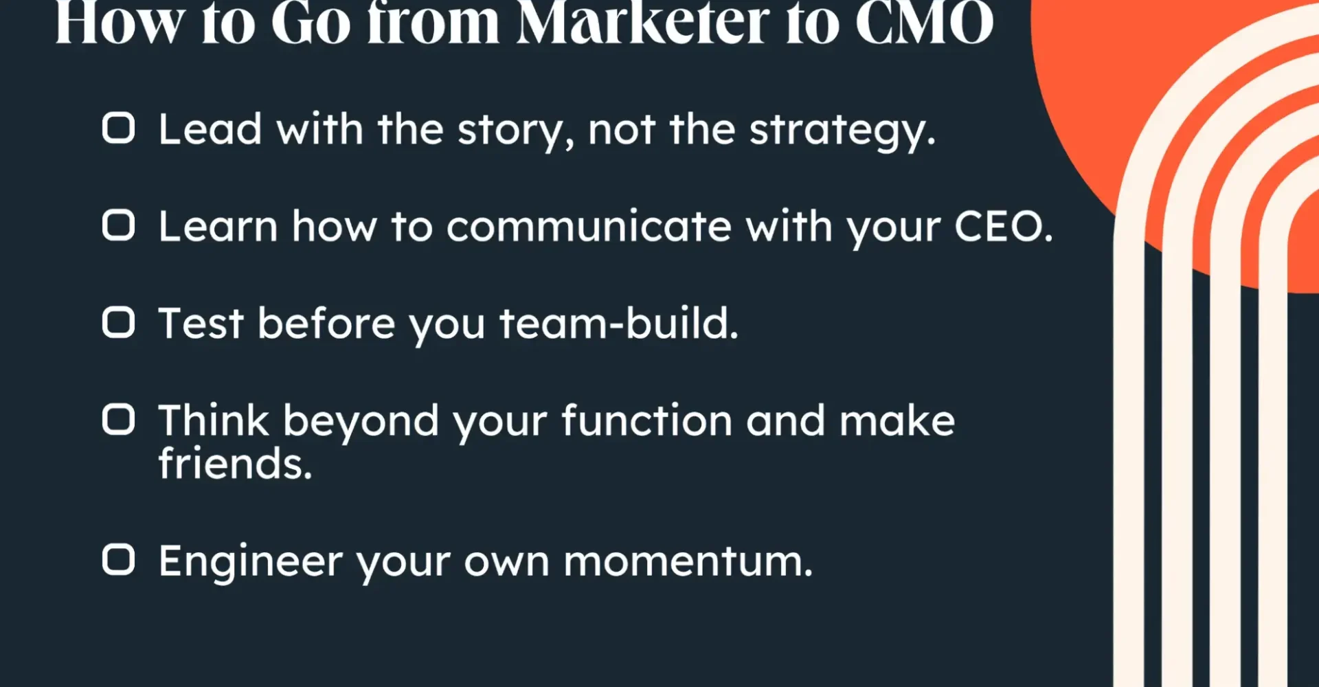 how to go from marketer to cmo 5 tactics that actually catapulted my career progression